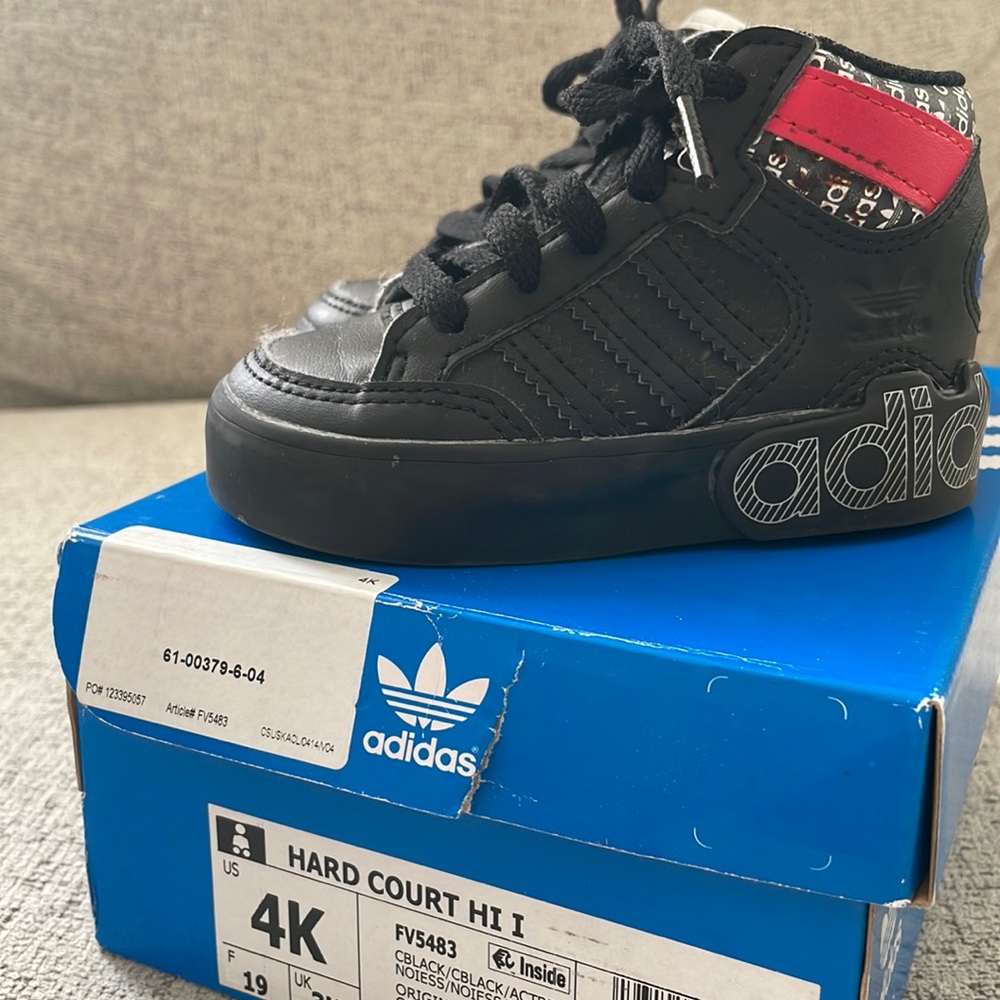 Adidas Hard Court Hightops- Baby toddler shoes size 4